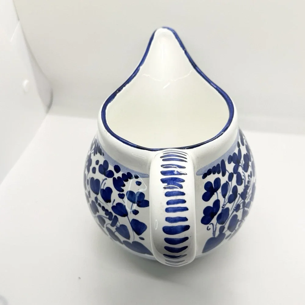 Arabesco Blue/White 1L Pitcher Hand Painted Gravy Sauce Server Delft Vibes